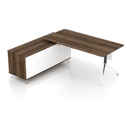 Potenza Desk Left Hand Return 1950W x 1850D x 750mmH Casnan And White