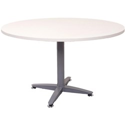 Rapidline 4 Star Round Table 1200D x 730mmH White Top Silver Base