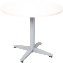 Rapidline 4 Star Round Table 900D x 730mmH White Top Silver Base