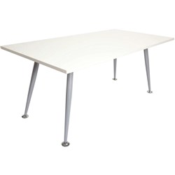 Rapidline Rapid Span Meeting Table 1800W x 750D x 730mmH White Top Silver Frame
