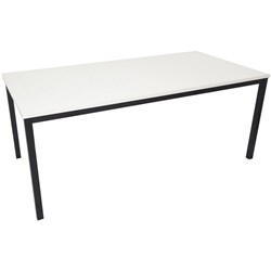Rapidline Steel Frame Table 1200W x 600D x 730mmH White Top Black Frame