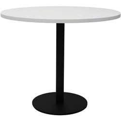 Rapidline Disc Base Round Table 900D x 755mmH White Top Black Base