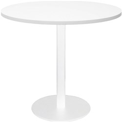 Rapidline Disc Base Round Table 900D x 755mmH White Top White Base