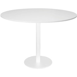 Rapidline Disc Base Round Table 1200D x 755mmH White Top White Base