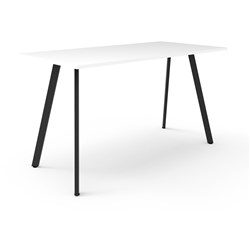 Rapidline Eternity High Bar Table 1800W x 750D x 1050mmH White Top Black Frame