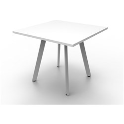 Rapidline Eternity Meeting Table 900W x 900D x 730mmH White Top White Base