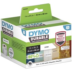 DYMO LabelWriter Durable Industrial Labels 25mm x 89mm 700 Labels White