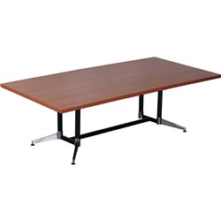 Rapidline Typhoon Boardroom Table 1800W x 900D x 750mmH Cherry Top Black Frame