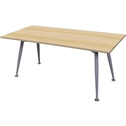 Rapidline Rapid Span Meeting Table 1800W x 750D x 730mmH Oak Top Silver Frame