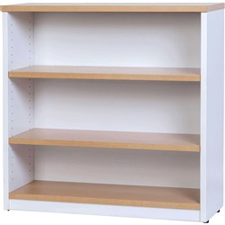 Logan Bookcase 2 Shelves 900W x 315D x 900mmH White And Oak