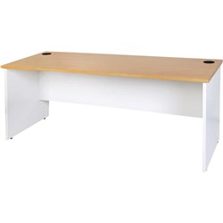 Logan Straight Desk 1500W x 750D x 730mmH White And Oak