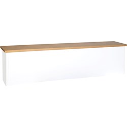 Logan Reception Desk Hob 1500W x 300D x 450mmH White And Oak