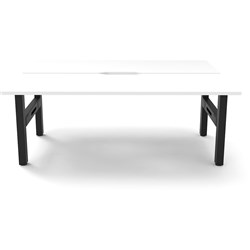 Rapidline Boost Static Back To Back Workstation 2 Person 1800Wx1500Dx730mmH White/Black