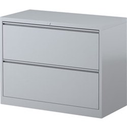 Steelco Lateral Filing Cabinet 2 Drawer 915W x 463D x 710mmH Graphite Ripple