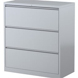 Steelco Lateral Filing Cabinet 3 Drawer 915W x 463D x 1015mmH Graphite Ripple