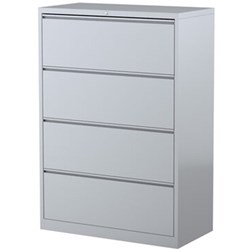 Steelco Lateral Filing Cabinet 4 Drawer 915W x 463D x 1320mmH Graphite Ripple