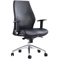Ohio Low Back Executive Chair With Arms Black PU