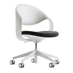 Buro Konfurb Loop Office Chair White Frame Black Seat
