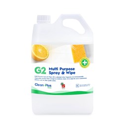 Clean Plus G2 Multi Purpose Spray & Wipe Citrus Fragrance 5 Litres