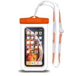 Seawag Elementproof Waterproof Phone Case Universal Fit Up To 6.9 Inch White And Orange
