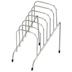 Marbig Step File Organiser Small 6 Slots Wire Chrome