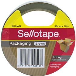 Sellotape Packaging Tape 36mmx50m Hot-Melt Adhesive Brown