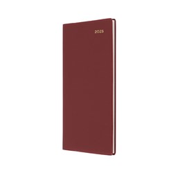 Collins Belmont Pocket Diary B6/7 Slimline Week To View Landscape Burgundy