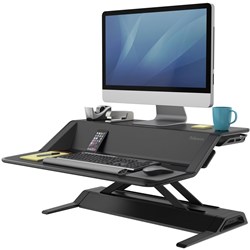 Fellowes Lotus&trade; Desktop Sit-Stand Workstation 832W x  616D x 10-440mmH Black