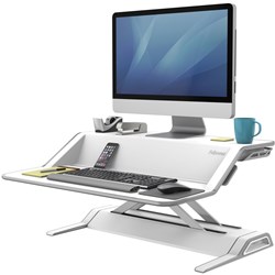 Fellowes Lotus&trade; Desktop Sit-Stand Workstation 832W x  616D x 10-440mmH White