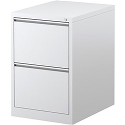 Mercury Vertical Filing Cabinet 2 Drawer 470W x 620D x 710mmH Silver Grey