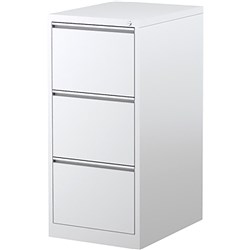 Mercury Vertical Filing Cabinet 3 Drawer 470W x 620D x 1015mmH Silver Grey