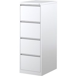 Mercury Vertical Filing Cabinet 4 Drawer 470W x 620D x 1320mmH Silver Grey