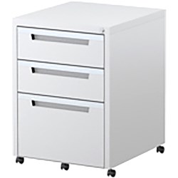 Steelco Classic Mobile Pedestal 2 Drawer 1 File 470W x515Dx630mmH Silver Grey