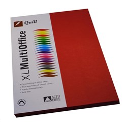 Quill Colour Copy Paper A4 80gsm Red Pack of 100