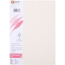Quill Parchment Paper A4 90gsm Natural Pack of 100