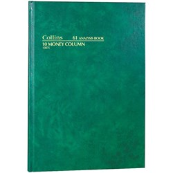 Collins Analysis 61 Series A4 10 Money Column Green