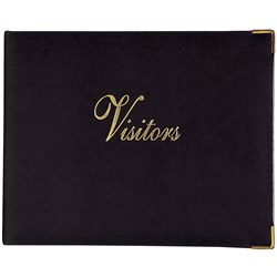 Zions 72Bk Visitors Book 200x250mm General Purpose 128 Page Black