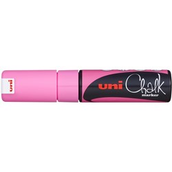 Uni Liquid Chalk Marker 8.0mm Chisel Tip Fluoro Pink