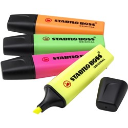 Stabilo Boss 70/4-1 Highlighters Chisel 2-5mm Assorted Wallet Of 4