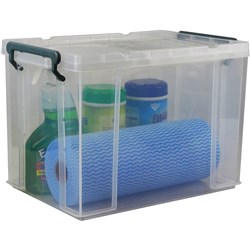 Italplast 5 Litre Stacka Plastic Storage Box With Secure Lid Clear
