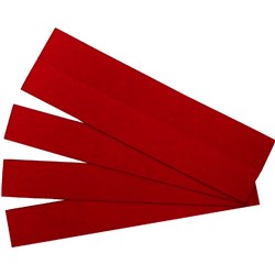 Quartet Magnetic Strips 22x150mm Red Pack of 25