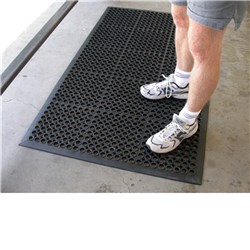 Italplast Safewalk Anti Fatigue Rubber Mat 150 x 91.4cm Black