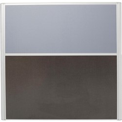 Rapidline Rapid Screen 1800W x 30D x 1250mmH Grey Fabric / Ironstone Base