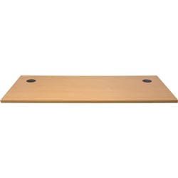 Rapidline Rectangle Desk Top Only 1800W x 700D x 25mmH With 2 Cable Ports Beech