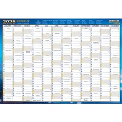 Collins Writeraze Dated Wall Planner 500 x 700mm Framed Blue