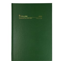 Collins Financial Year Diary A4 2 Days To Page Green