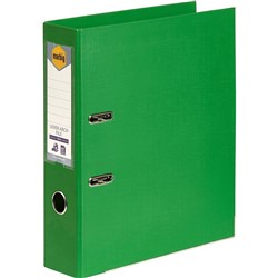 Marbig Linen PE Lever Arch Binder A4 75mm Green